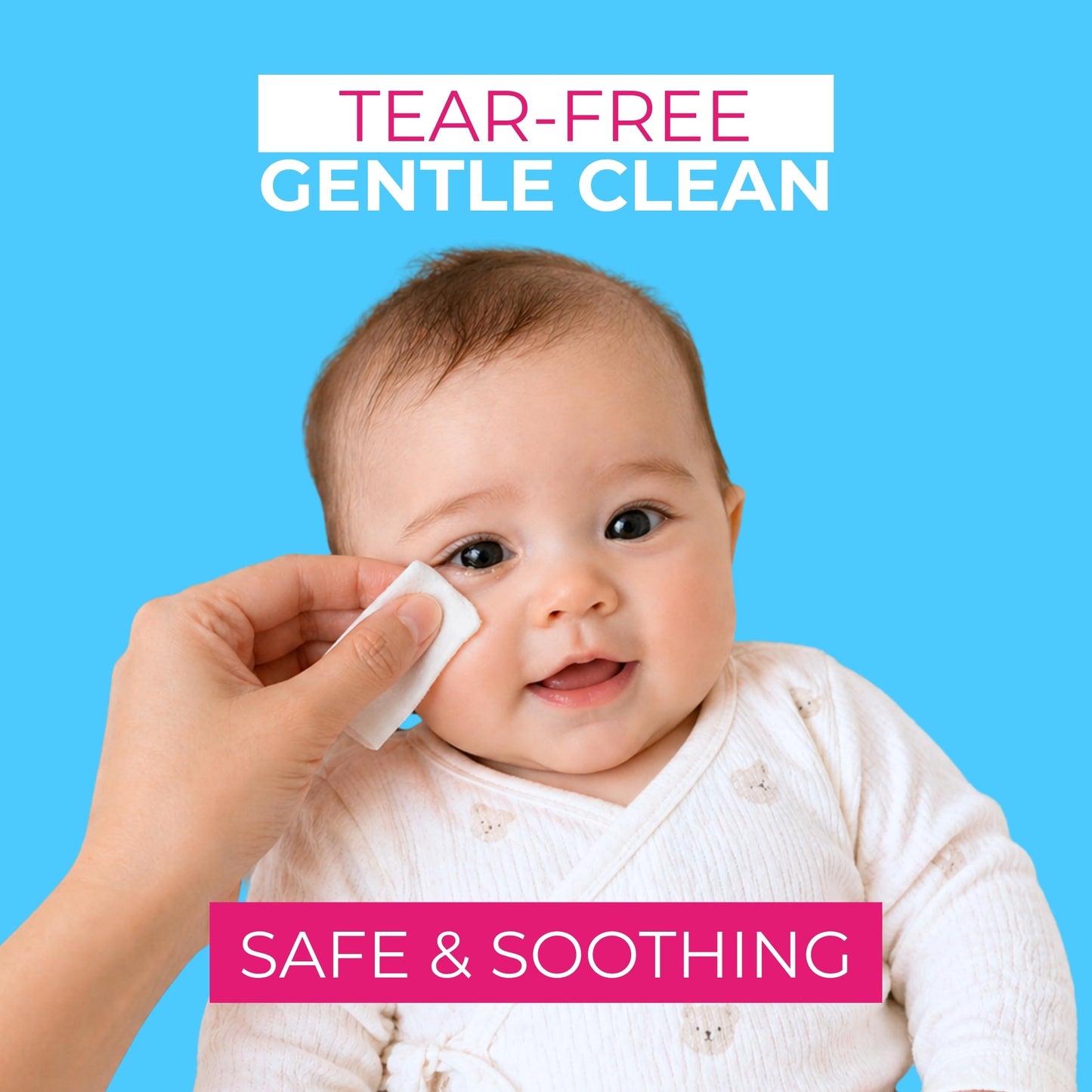NOVEHA 180Pcs Baby Eyelid & Lash Wipes | Safe & Natural Pack of 60 Pre-moistened Wipes (3 Pack)