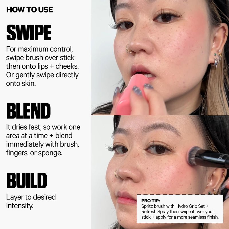 Milk Makeup Cooling Water Jelly Tint – Long-Lasting Sheer Lip + Cheek Stain with Firming Vegan Collagen + Hydrating Aloe – Transfer Proof, Buildable Lip Tint + Blush – Burst (Poppy Pink), 0.17 oz