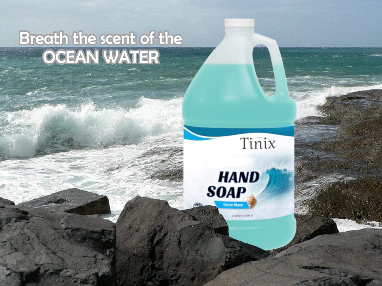 Premium Hand Soap Refill - Ocean Wave Scent | Value Size 1 Gallon, 128 Fl Oz
