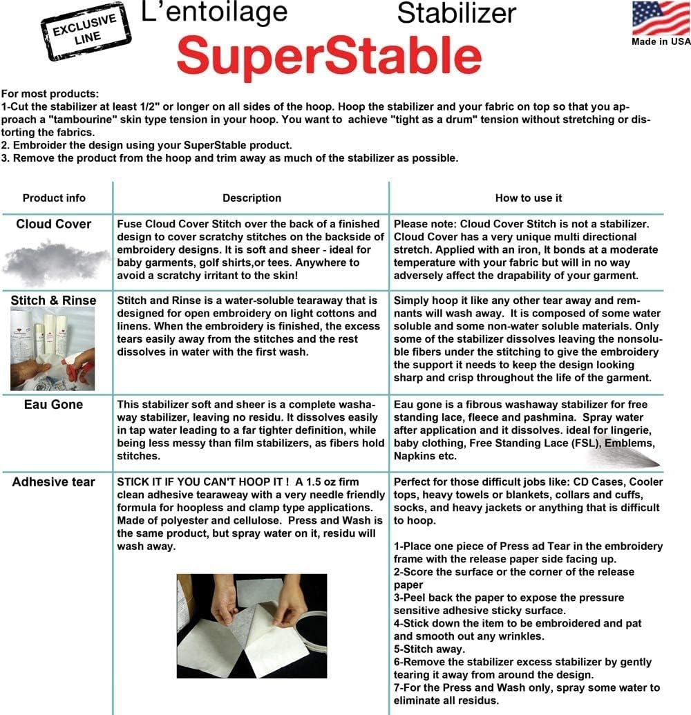Superpunch Cutaway Stabilizer for Embroidery Machines - Thick White 15" x 25 Yards Roll, Made in USA