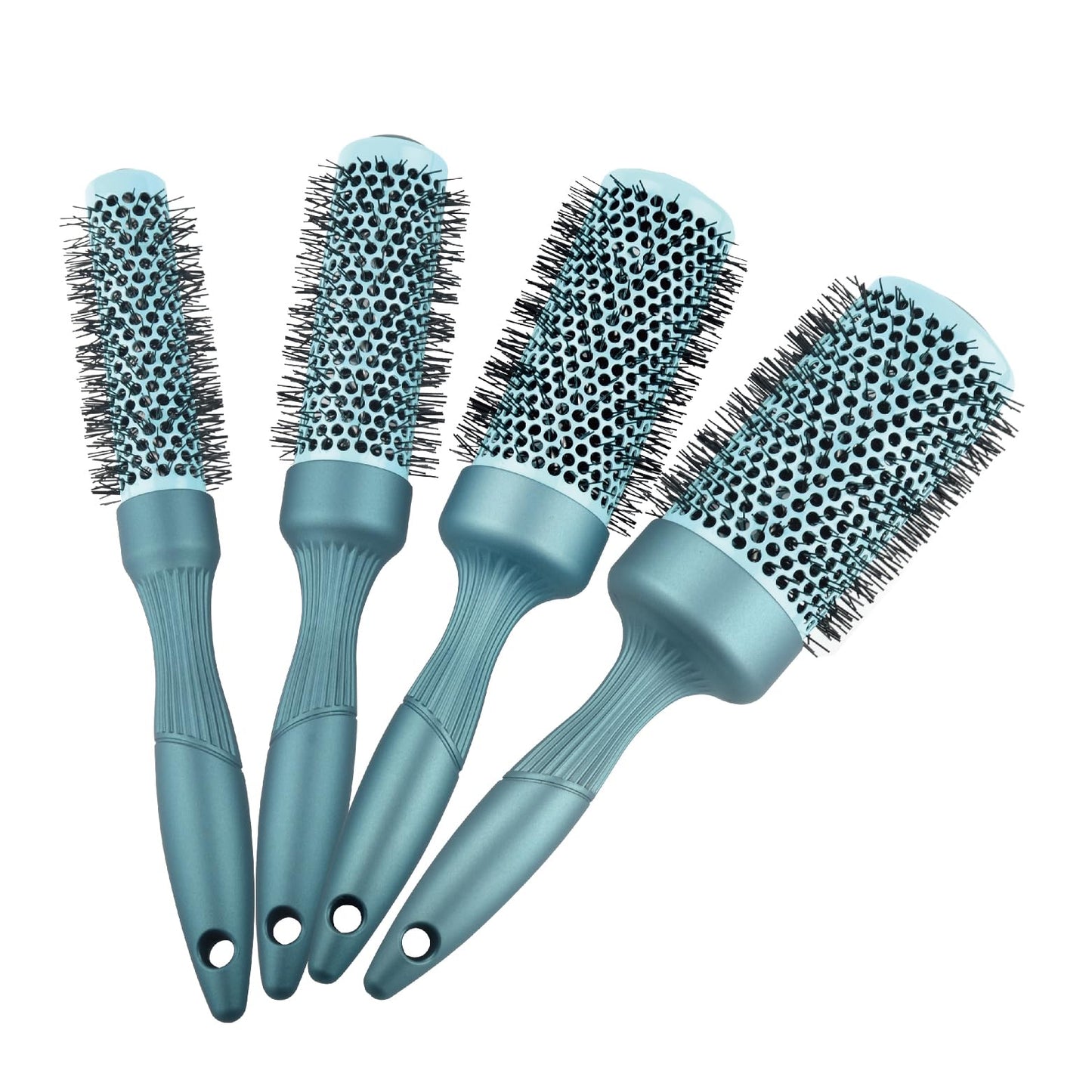 5pcs Round Brush for Blow out Professional Round Hair Brush for blow drying Leaves Hair Shiny Heat Styling Brush 5 Different Sizes Works Very Well with The Blow Dryer