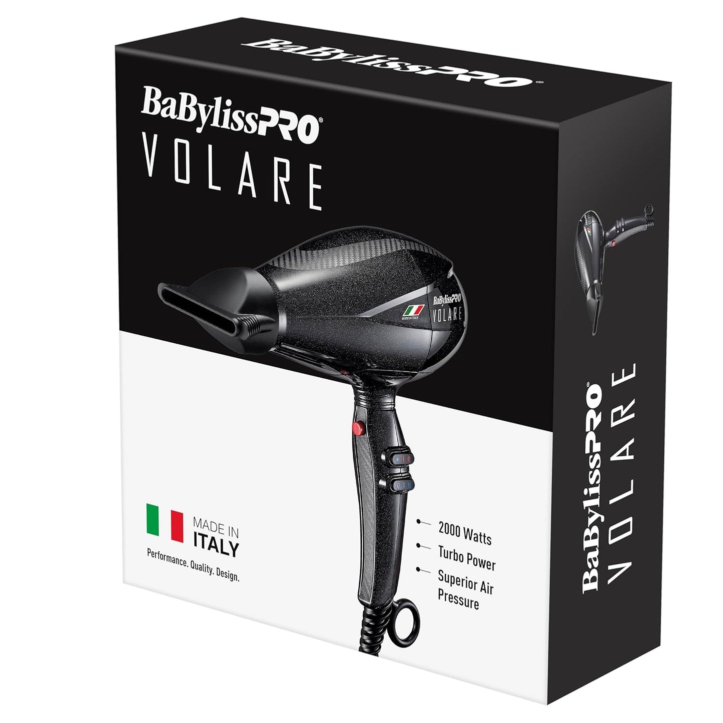 BaBylissPRO Nano Titanium Hair Dryer - Powerful 2000 Watt Professional Blow Dryer | Lightweight & Fast Drying