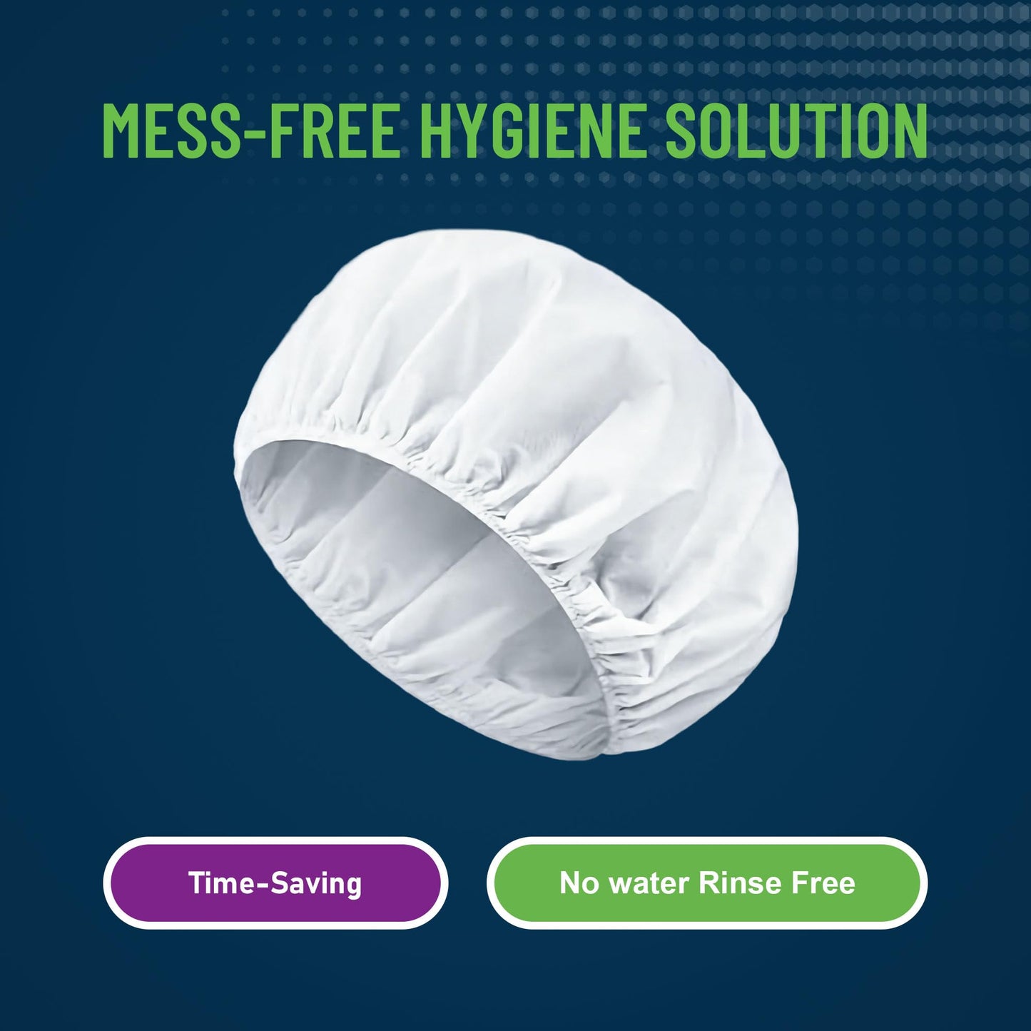 Shampoo Caps No Rinse,Shower Caps for Bedridden Patients Elderly, 10 Pack