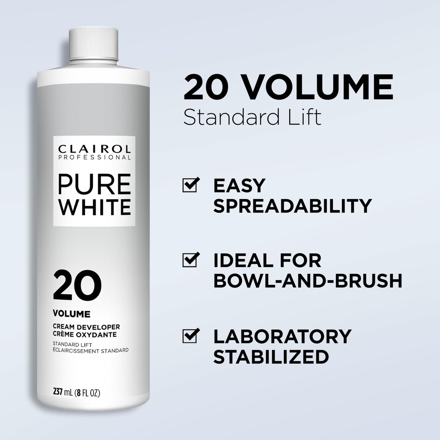 Clairol Professional Pure White 20 Volume Crème Developer, 32 oz.