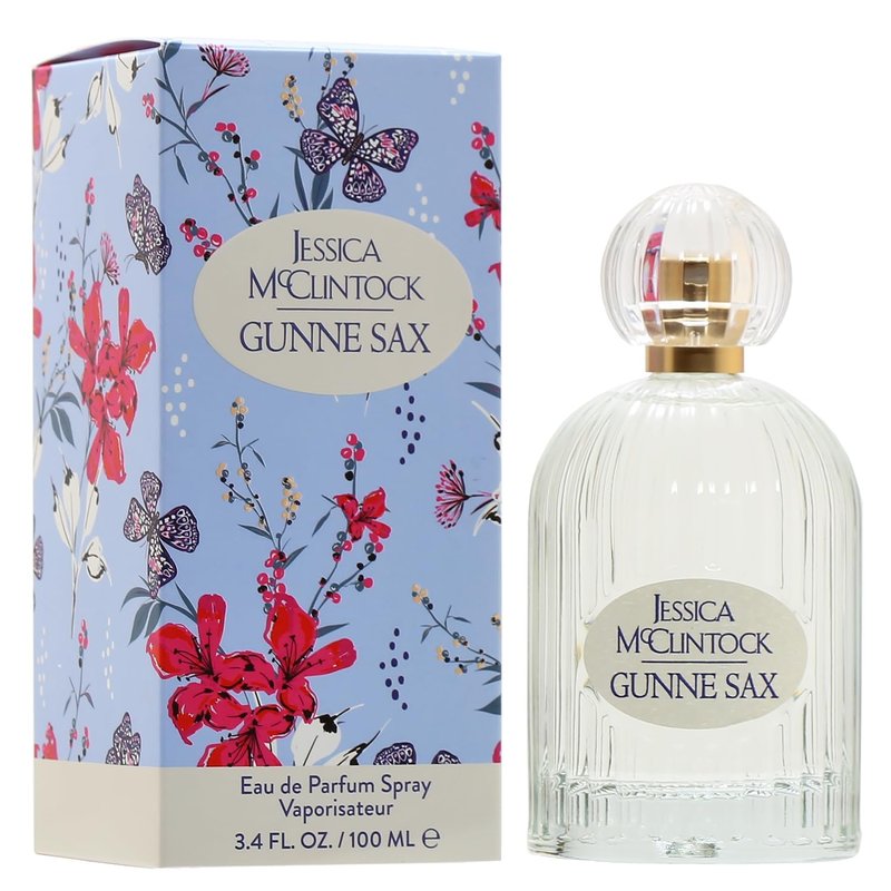 Jessica McClintock Gunne Sax Eau De Parfum Spray for Women, 3.4 oz - Warm Floral Fragrance with Bergamot, Freesia, Iris, Sandalwood & Musk, Vintage-Inspired Bottle