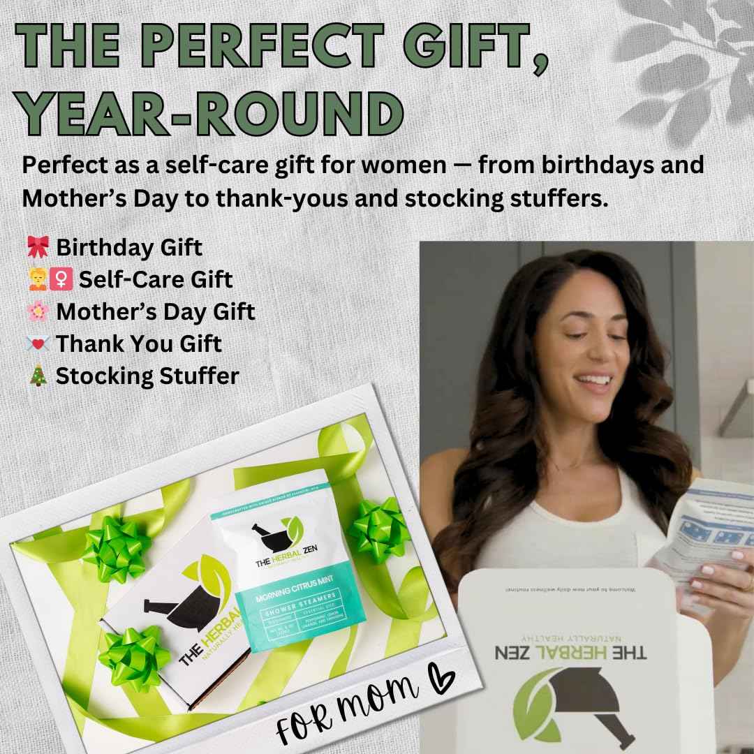 Morning Citrus Mint Shower Steamers Aromatherapy for Energy - Christmas Gift - Adult Stocking Stuffer - USA Made - Peppermint & Orange Shower Bomb Tablets - Soothing Natural Essential Oils (10 Pack)