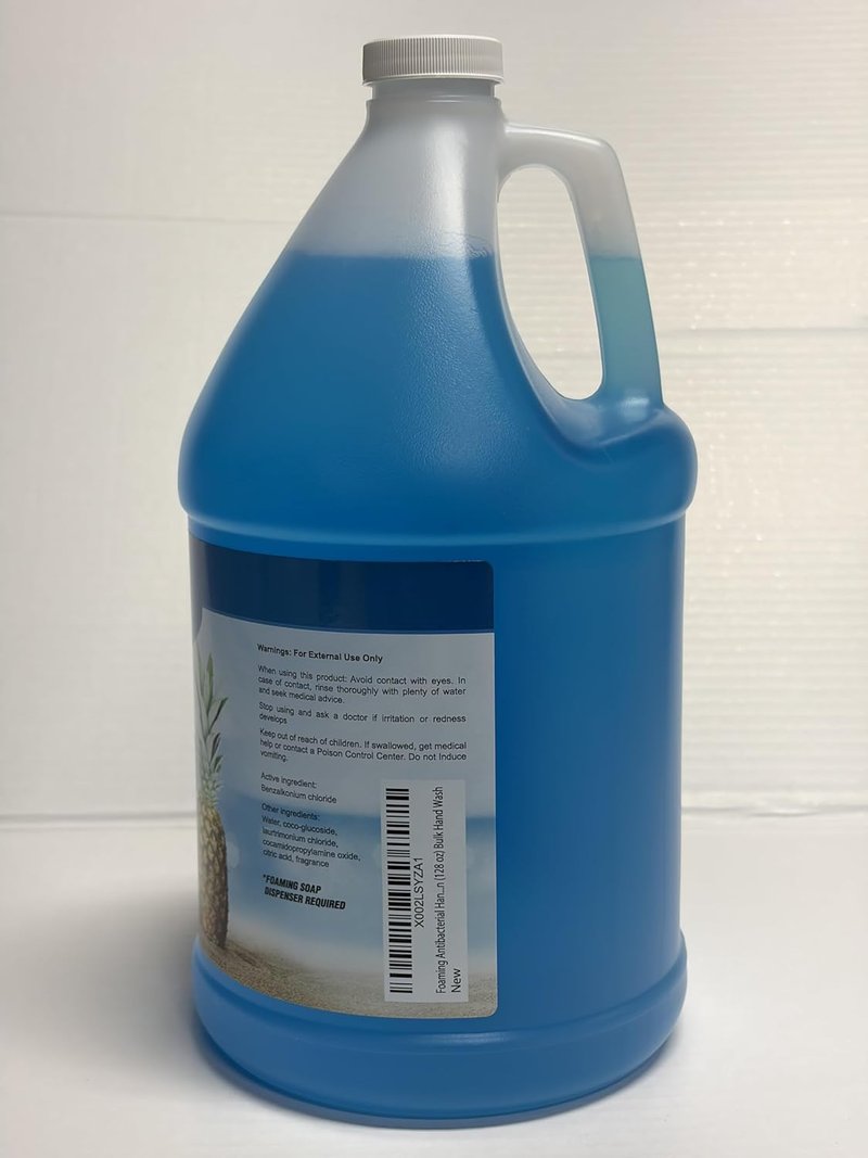 Bastion Foaming Antibacterial Hand Soap Refill - Pina Colada Scent | 1 Gallon Moisturizing Hand Wash for Home & Office