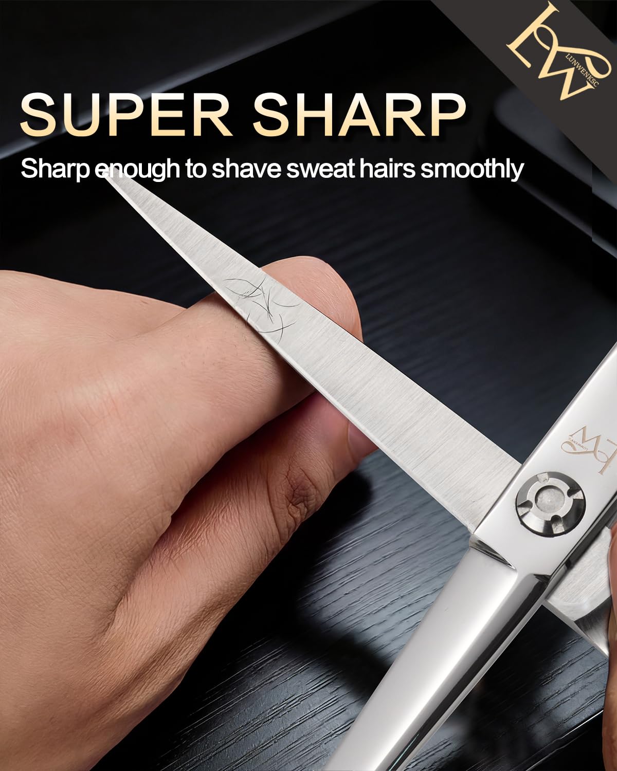 Lunwenksc Hair Cutting Scissors Professional,Undergoes Rigorous 238-Step Process,Professional Hair Scissors For Women & Men,7CR Steel,6 IN,1 Pack