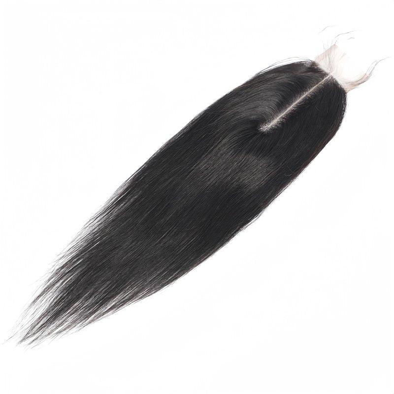Braizilian 2x6 HD Lace Closure Straight Human Hair Deep Middle Part 2x6 Closure with Baby Hair (14 inch)
