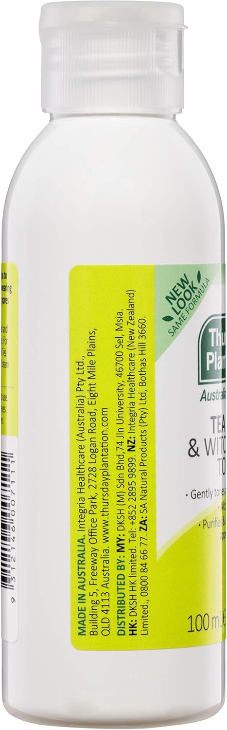 Tea Tree & Witch Hazel Toner - Natural Skin Soothing Formula | 100ml / 3.38oz