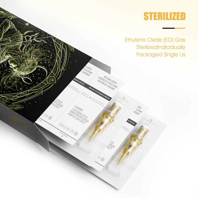 Tattoo Cartridge Needles-60pcs Assorted Tattoo Needle Cartridge for tattooing #12 Round Liner Shader Magnum 1RL 3RL 5RL 7RL 9RL 5RS 7RS 9RS 5RM 7RM 9RM 15RM Tattoo Cartridges for Tattoo Gun Machine