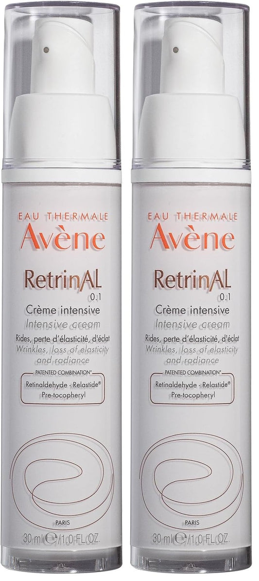 Avène Retrinal 0.1% Intensive Multi-Corrective Cream, Retinal Face Cream Formulated with Retinaldehyde, Niacinamide & Hyaluronic Acid, Anti-aging Cream Visibly Reduces Wrinkles & Fine Lines, 1 Fl Oz