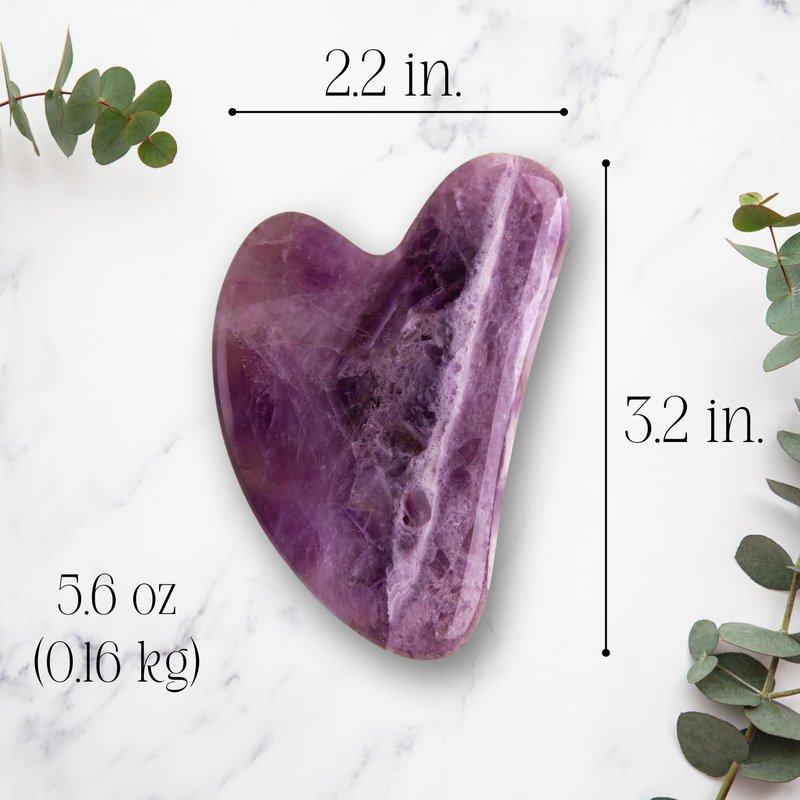 Mount Lai -The Amethyst Gua Sha Facial Lifting Tool | Face Sculpting Tool for Skin Care | Guasha Tool for Face and Body | Facial Massage Tools to Relieve Muscle Tension and Reduce Puffiness
