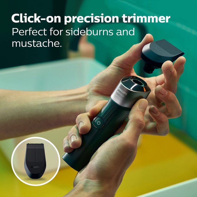 Philips Norelco Shaver 5000X, Rechargeable Wet & Dry Shaver with Precision Trimmer and Storage Pouch, X5006/85