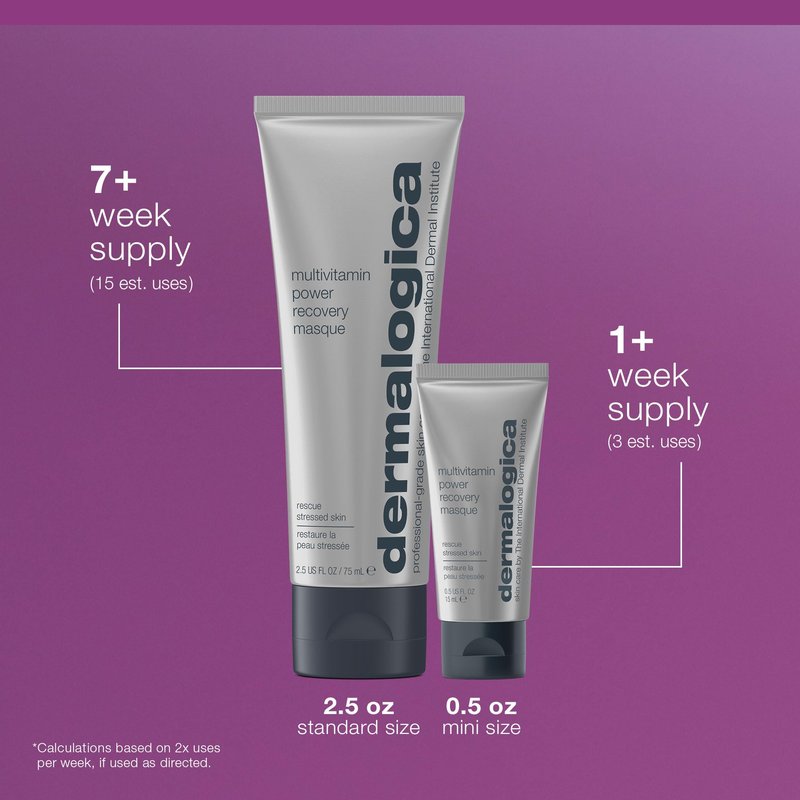 Dermalogica Multivitamin Power Recovery Masque, Anti-Aging Face Mask with Vitamin C & Lactic Acid - Restore and Repair Damaged, Aging Skin, 2.5 fl oz
