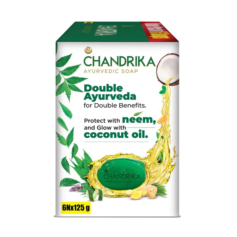 Chandrika Ayurvedic Soap, 125g (Pack Of 6)