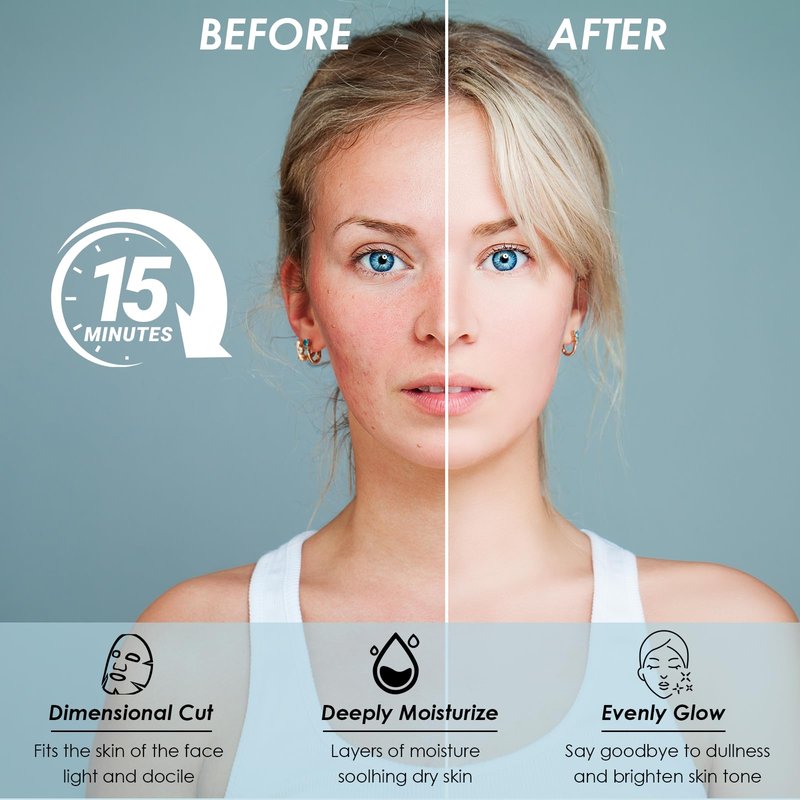 Qullmartle 12 Pack Face Mask Skin Care,Sheet Mask Set,Facial Masks for Women Care, Skincare Hydrating Face Masks,Moisturizing,Soothing,Premium for All Skin Types