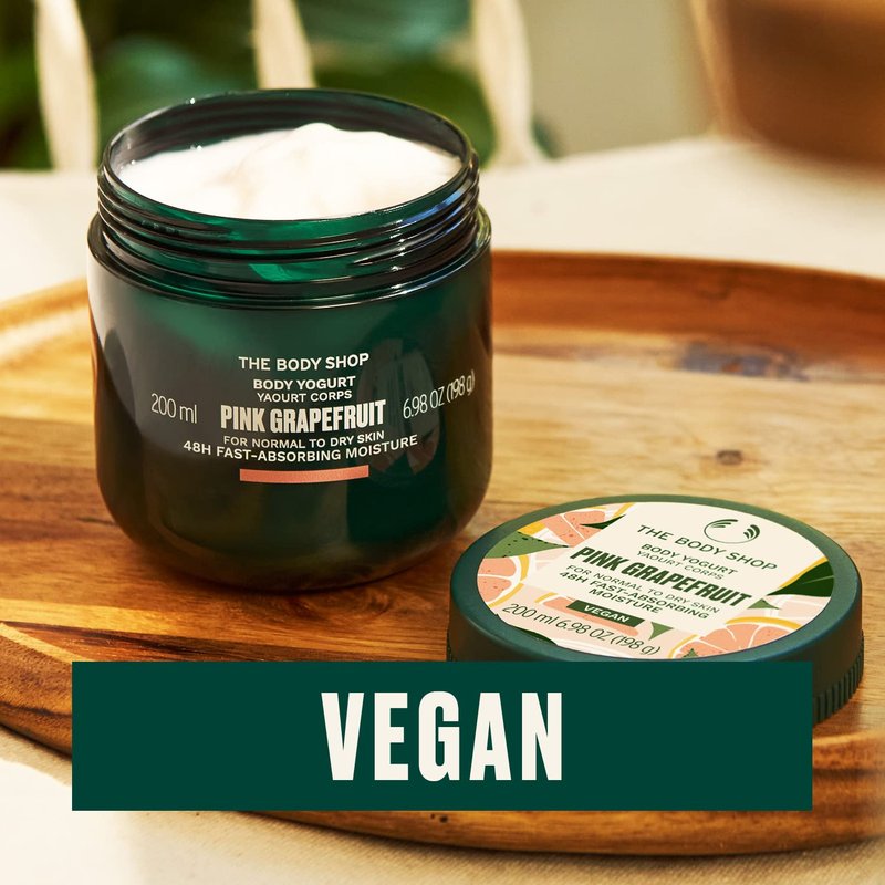 The Body Shop Pink Grapefruit Body Yogurt – Instantly Absorbing Hydration from Head to Toe – For Normal to Dry Skin – Vegan – 6.91 oz