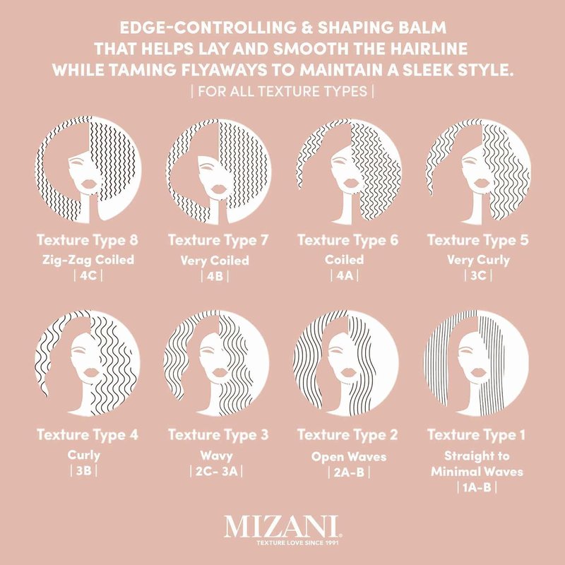Mizani Artful Edges Edge Control Gel - Flake-Free Hold with Castor Oil & Shea Butter | Sleek Styles