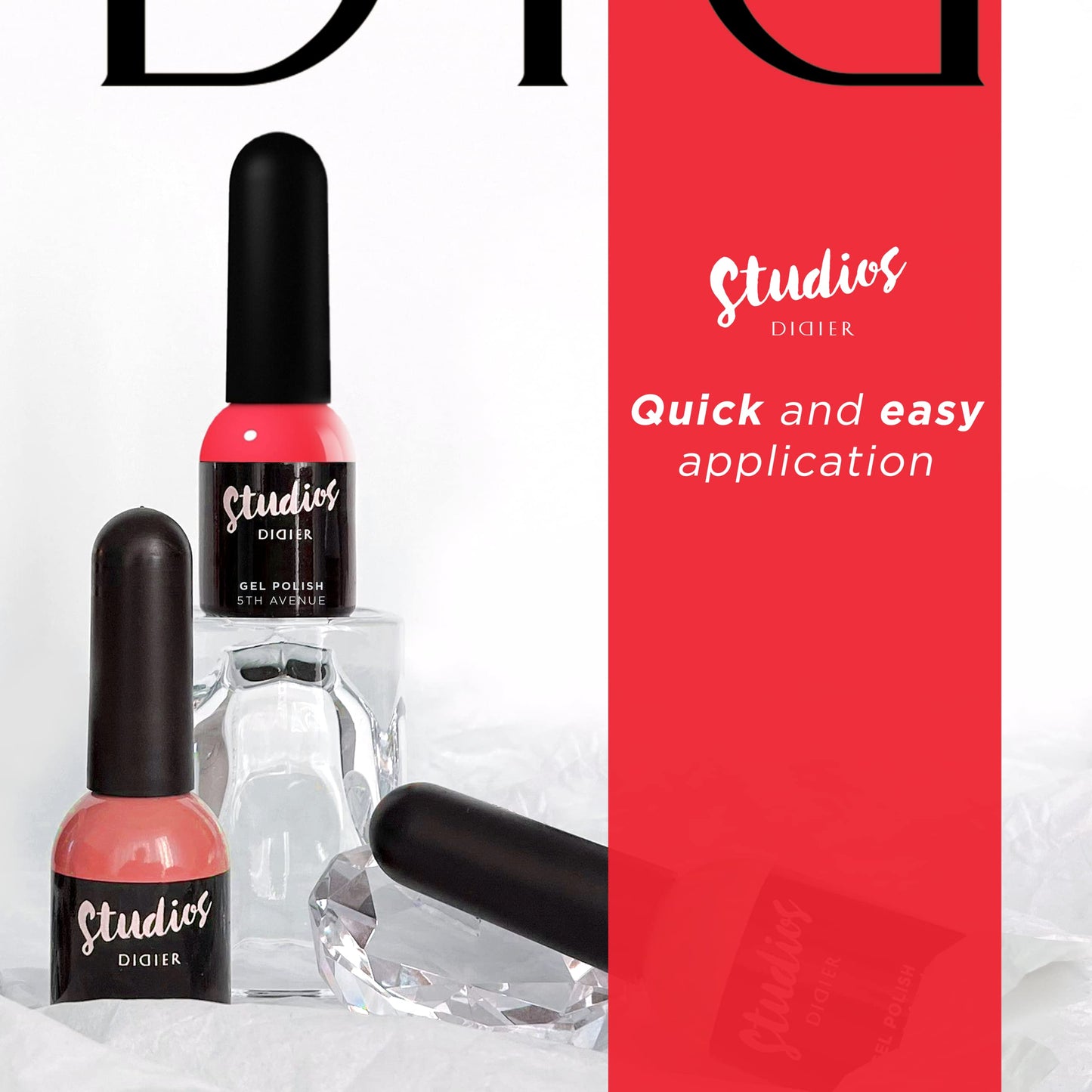 DIDIER LAB - Studios Gel Polish Wild Fire - Professional Manicure Pedicure Products - Rich Pigment for Complete Nail Coverage - Flawless Shine - Suitable for Beginners - For UV Lamp - Gift for Women