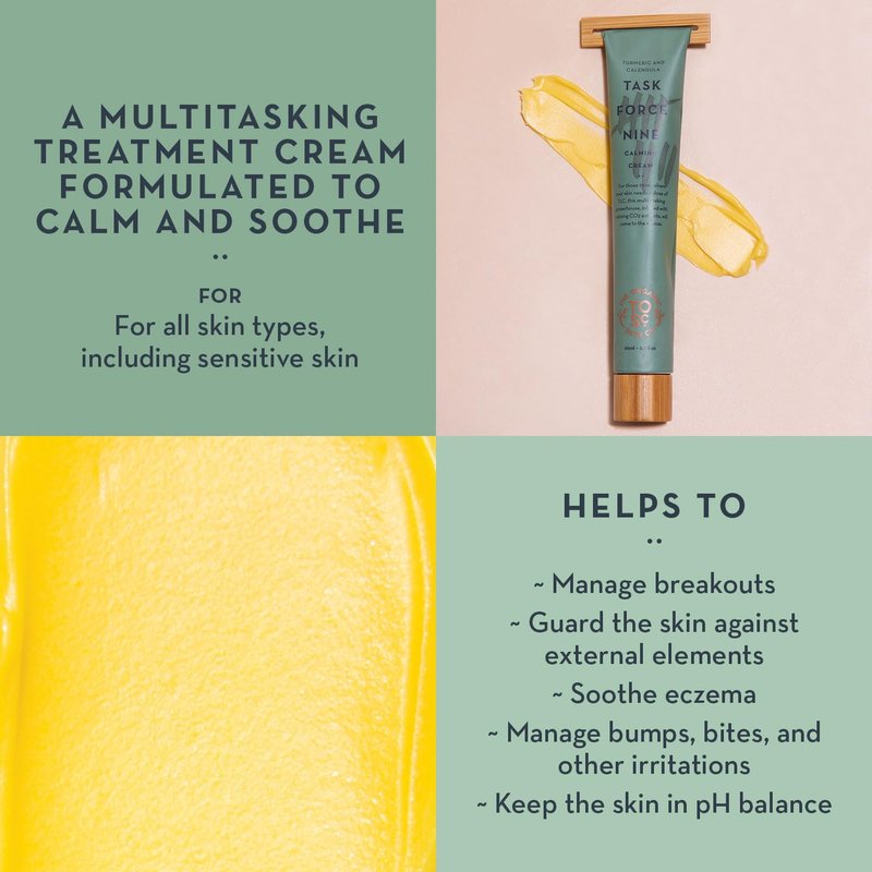 Soothing Face Moisturizer - Calming Balm for Sensitive, Dry, Aging Skin | Vegan Formula (2 Fl Oz)