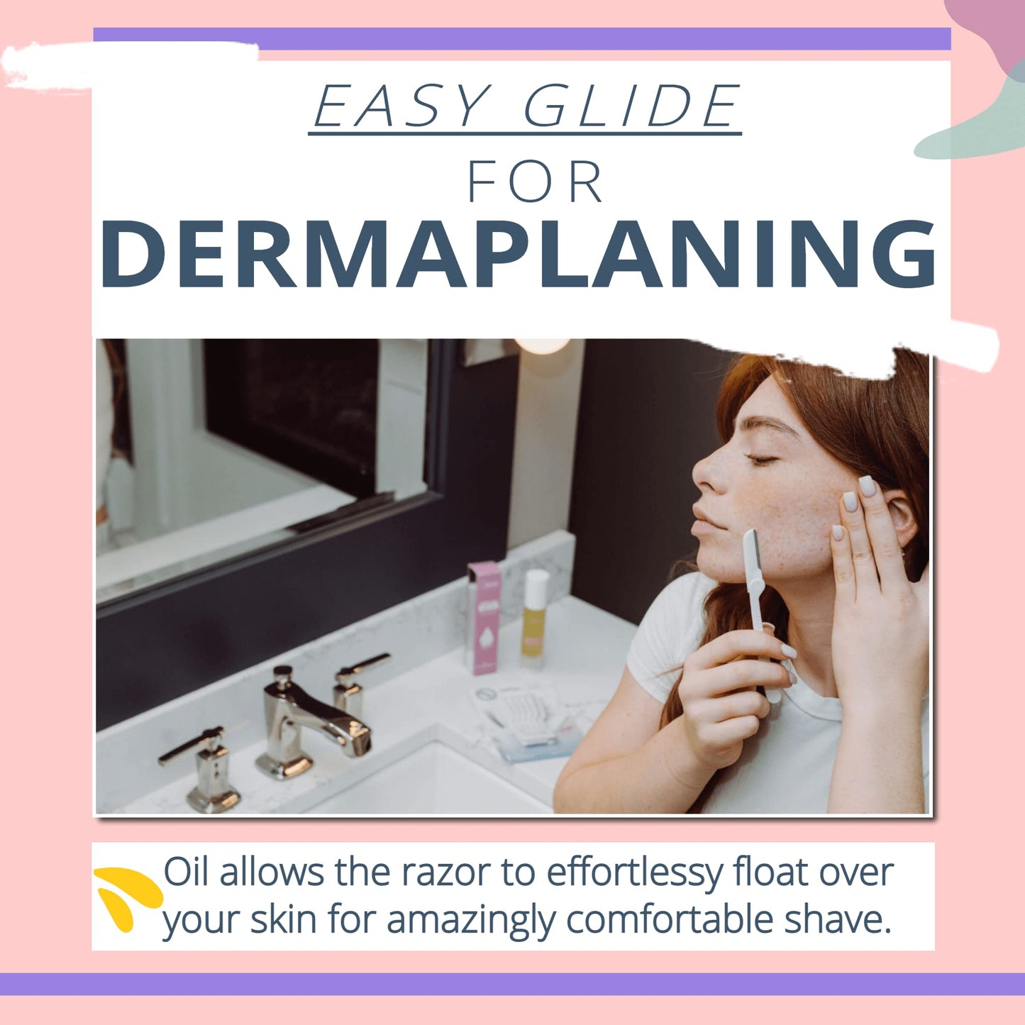 Dermaplaning Tool (15 Count) and Dermaplane Oil Bundle - Easy to Use Facial Razor with Pre Shave Oil - Effortless Hair Removal