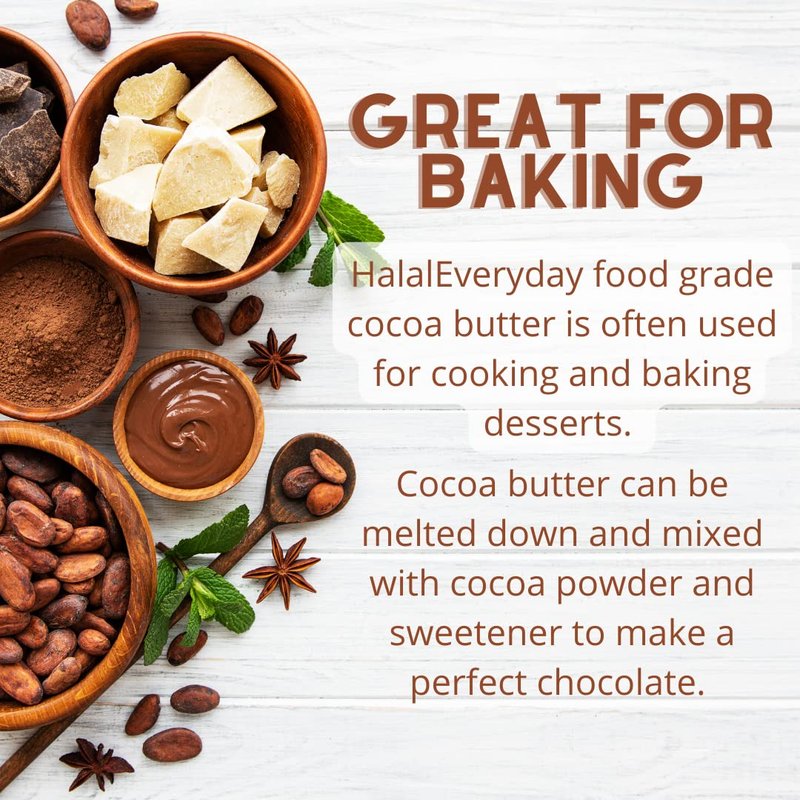 1 Lb Cocoa Butter - Pure Raw Unprocessed Incredible Quality and Scent. Use for Lotion, Cream, Lip Balm, Oil Stick or Body Butter. NON-GMO By SaaQin imported from Peru-