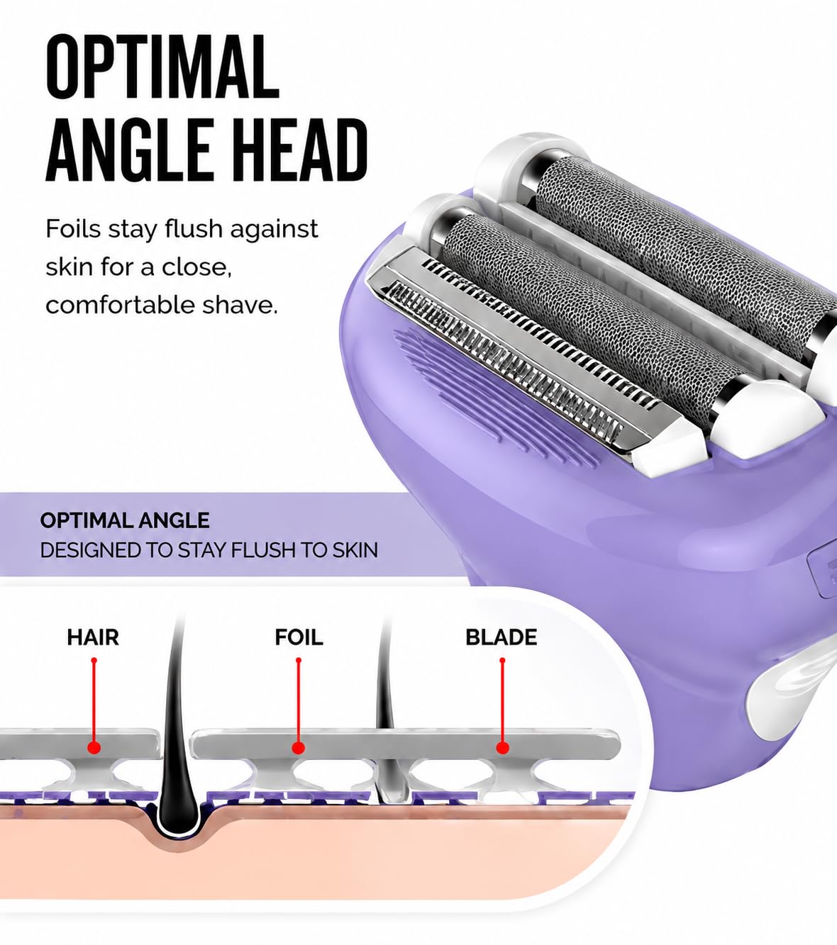 Remington Smooth & Silky Electric Shaver for Women, 4-Blade Smooth Glide Foil Shaver and Bikini Trimmer with Almond Oil Strip, Shave Wet or Dry