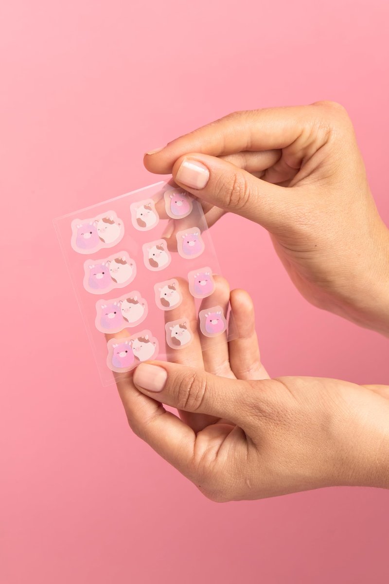 TONYMOLY x Squishmallows Patty the Cow + Ronnie the Cow Blemish Patches – Niacinamide Hydrocolloid Acne Patches for Face – Cute K-Beauty Pimple Stickers – 24 Count