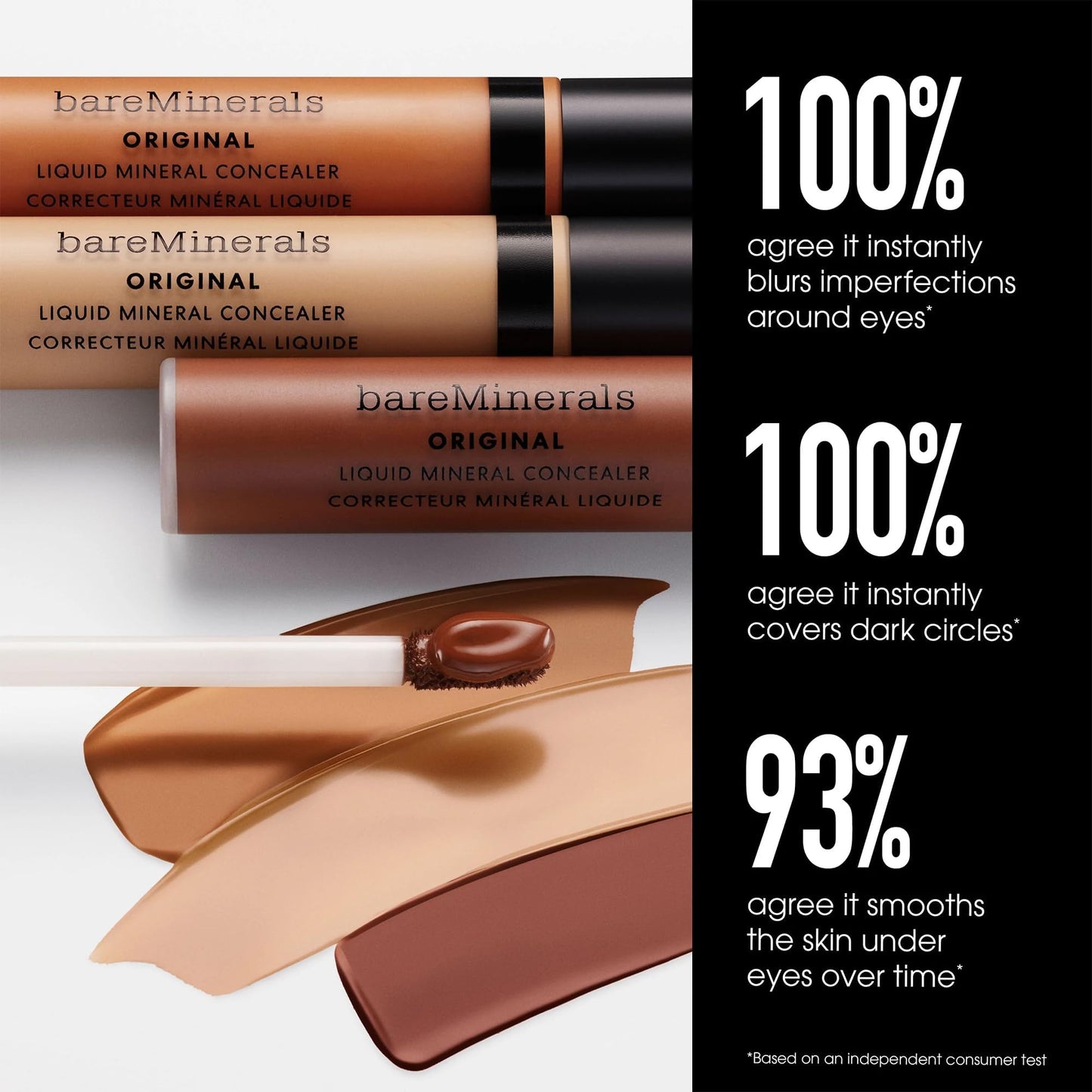 bareMinerals Original Liquid Mineral Concealer, Brightening Dark Circle Eye Concealer, Reduces Look of Fine Lines, Buildable Coverage, Vegan