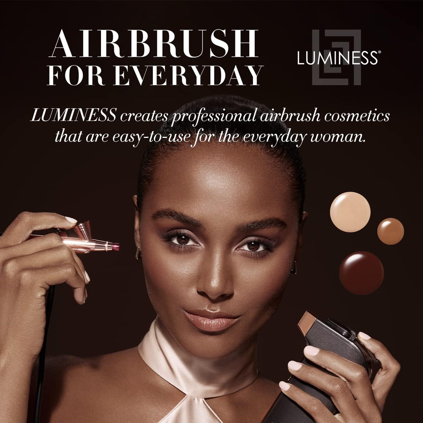 Luminess Air Rose 4-in-1 Airbrush Foundation - Shade 070, 0.50 oz, Warm