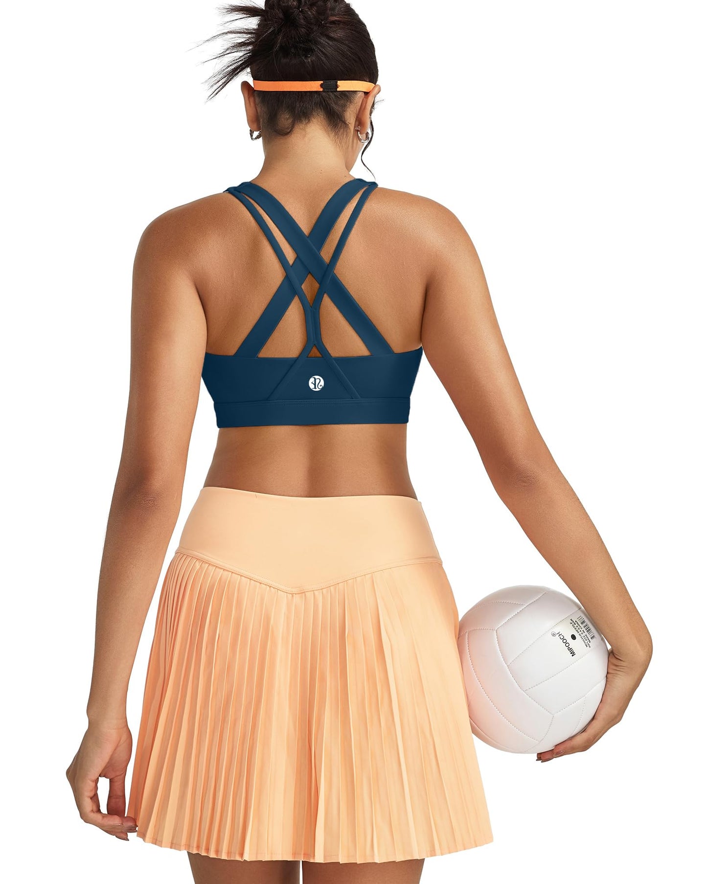 RUNNING GIRL Sports Bra for Women High Support, Criss-Cross Back Padded Strappy Sports Bras Yoga Bra with Removable Cups