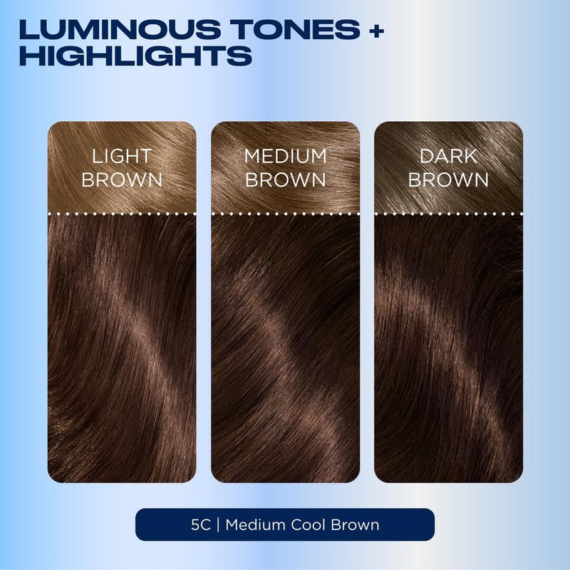 Clairol Nice'n Easy Permanent Hair Dye, 5G Medium Golden Brown Hair Color, Pack of 1