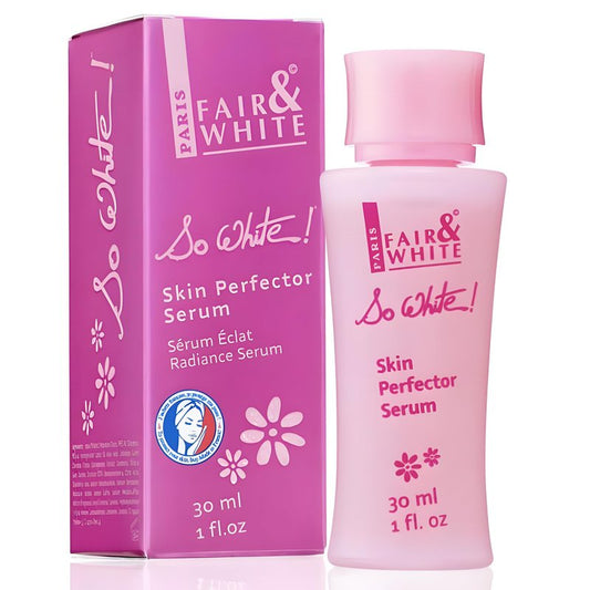 FAIR & WHITE So White Skin Brightening Serum 30ml - For Face, Elbows Knees, Feet - with Kojic Acid and Castor Oil
