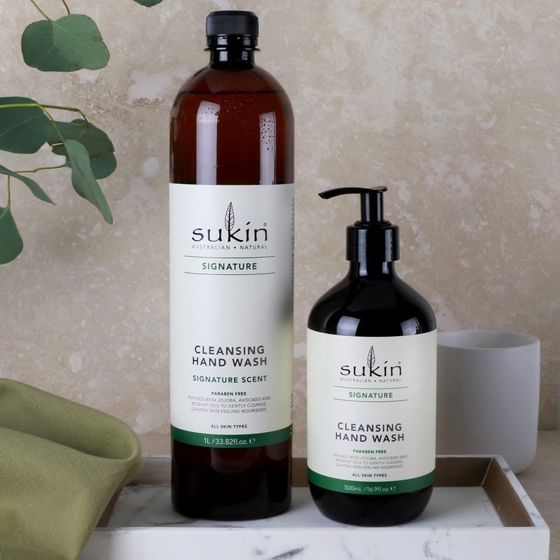 Sukin Cleansing Hand Wash Refill - Gentle Formula for Soft Skin | 1 Liter
