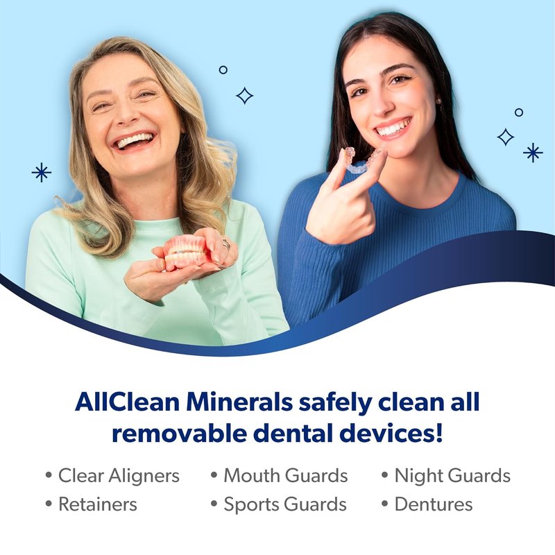 EverSmile AllClean Minerals – Deep Cleaner for Retainers & Aligners | Removes Stains & Odors in 3 Minutes, 300g