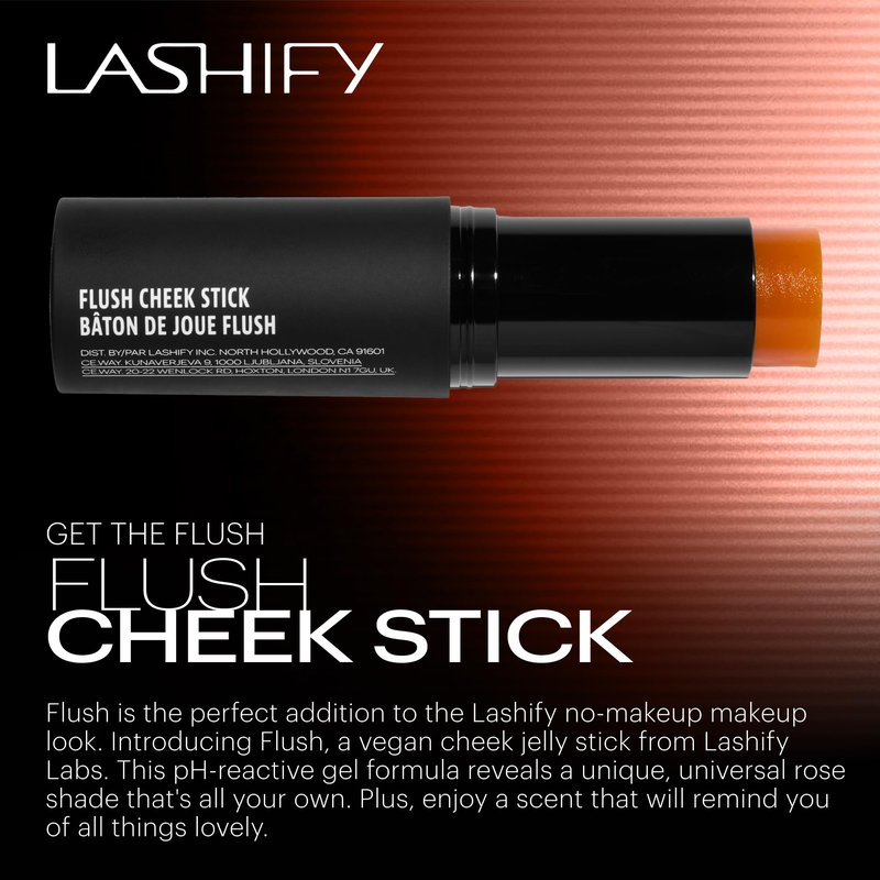 Lashify Flush for Cheeks and Lips - Compact All In One Stick - Sun-Kissed Glow for Cheeks and Lips