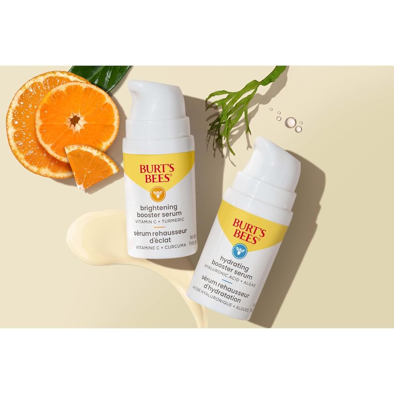 Burt's Bees Vitamin C Turmeric Facial Serum - Brightens Skin & Reduces Dark Spots | Lightweight & Hydrating (1 oz)