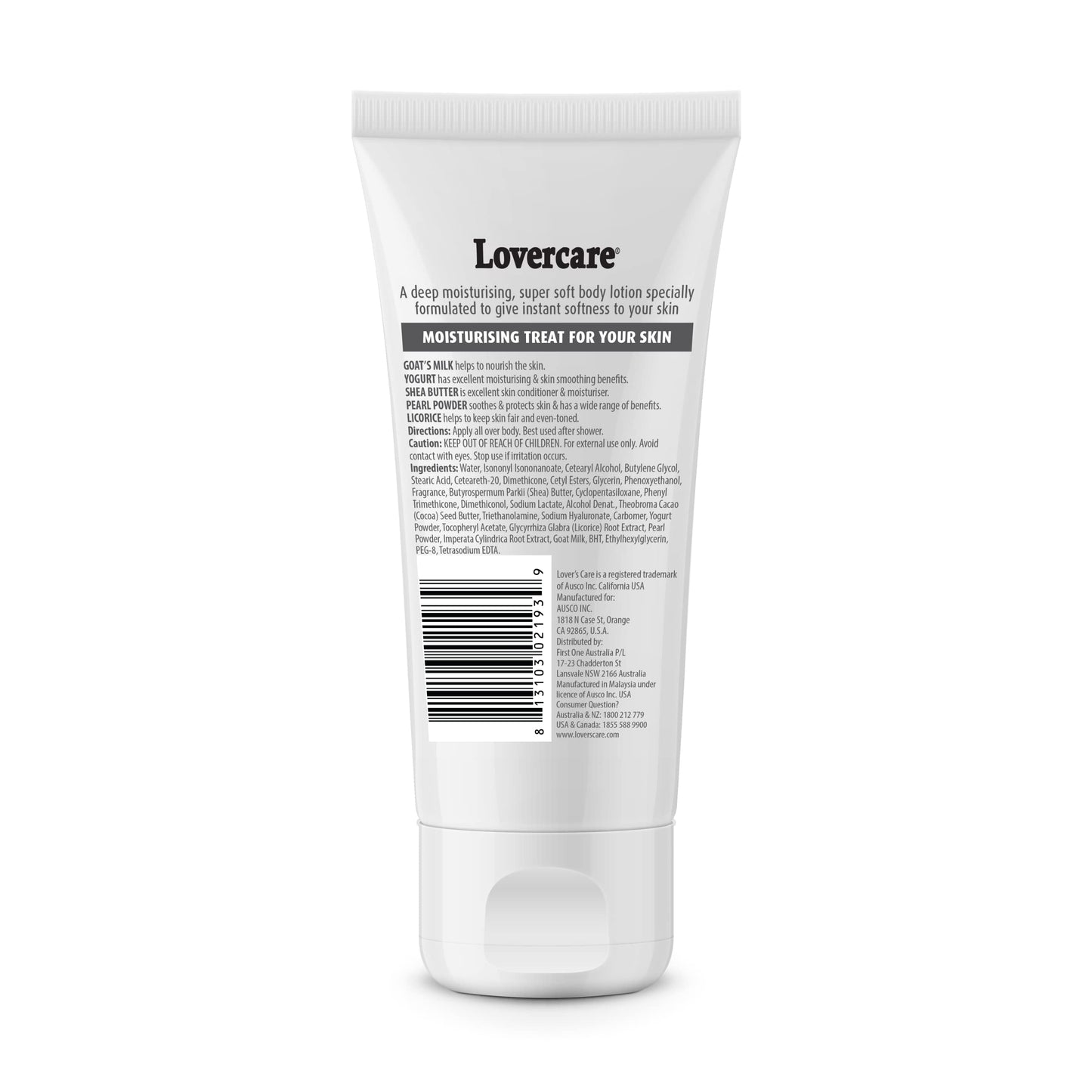 Lover's Care 4-PACK Goat Milk Body Lotion for Dry Skin Pearl 2 fl oz (60ml) - 4-PACK