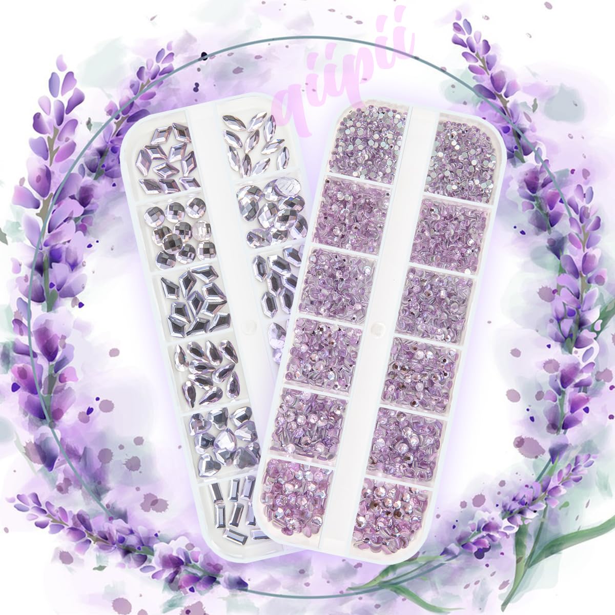 Nail Rhinestones K9 Glass Crystal Flat Back Rhinestones Nail Charms Stones 120 Multi Shapes Big Gems Round Beads Nail Art Diamonds Jewels for Nail Art Face Eyes Makeup