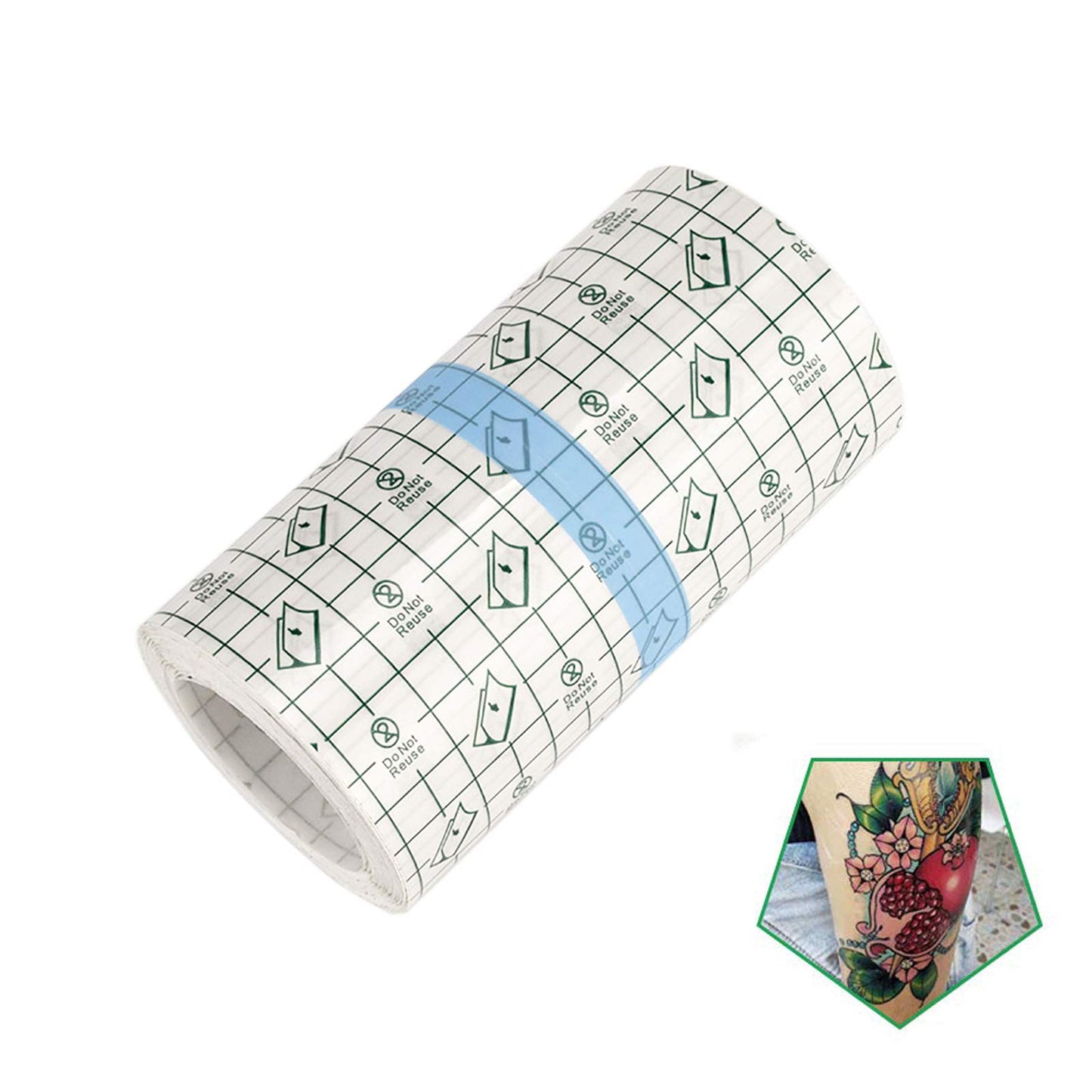 Tattoo Aftercare Bandage Roll 6" x 10 Yard - Waterproof Transparent Film for Tattoo Initial Healing and Skin Repair Adhesive Tattoo Supply Wrap