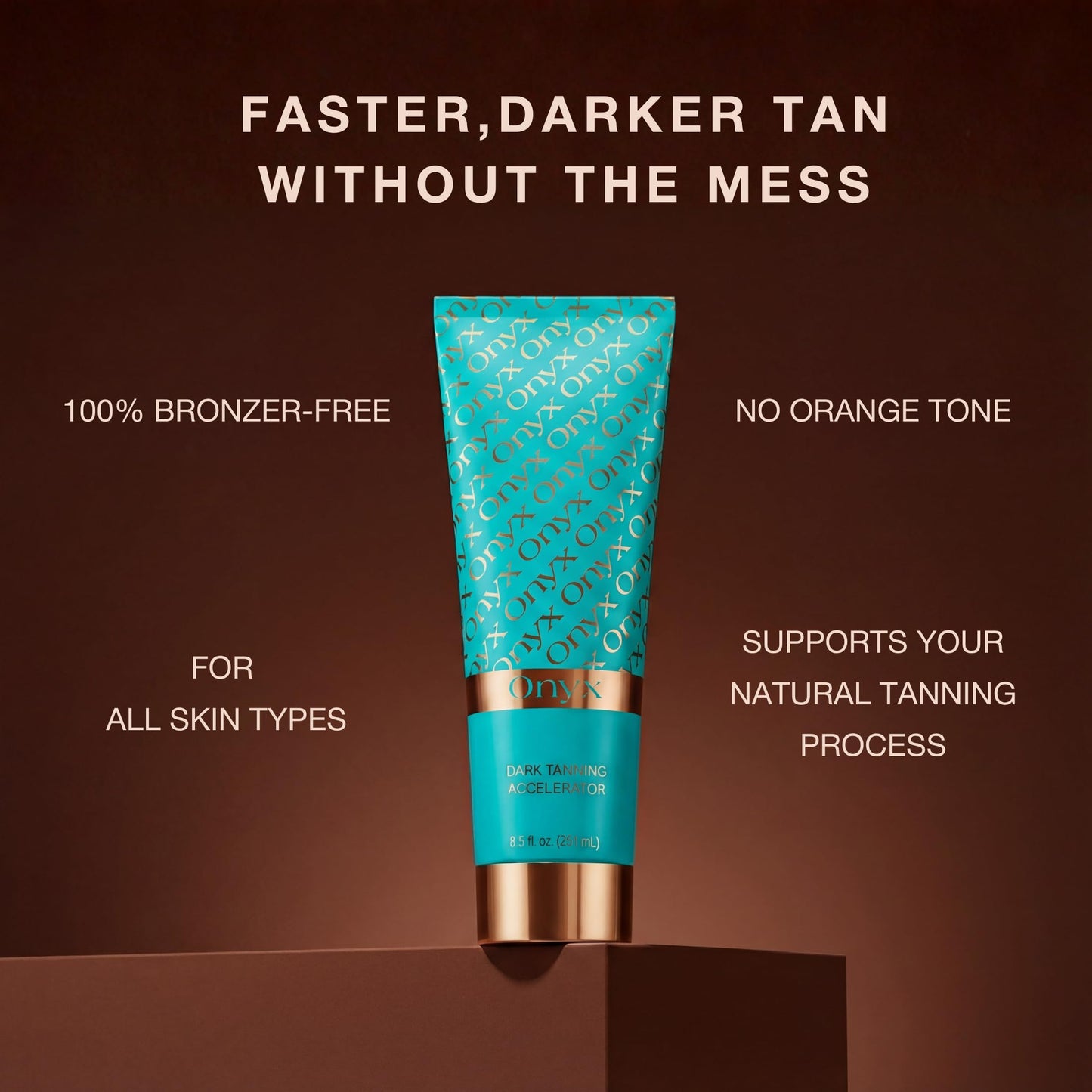 Onyx Strongest Dark Tanning Accelerator Lotion - Effective Tan Enhancer for Indoor & Outdoor Sun - Accelerates Melanin Production - No Stains & Streaks | Super Moisturizing | Tropical Scent | No-SPF