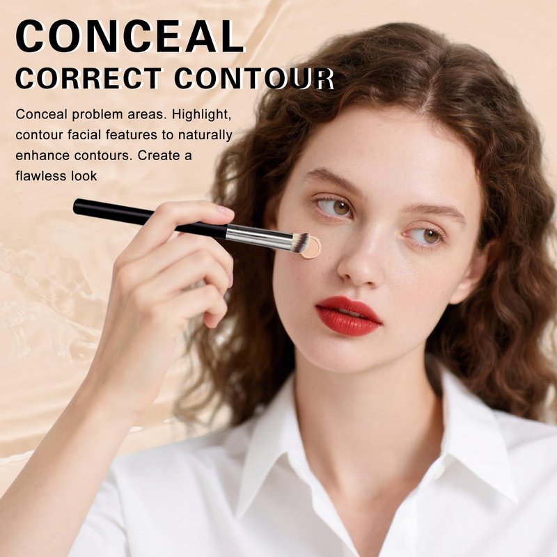 LZXLUKGIR Under Eye Concealer Full Coverage,Under Eye Corrector for Dark Circles,Pot Concealer for Older Women,Teenagers,Middle-aged,Corrector de Ojeras,Waterproof Under Eye Brightener (04 NOUGATINE)