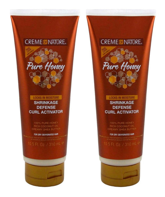 Creme Of Nature Pure Honey Curl Activator 10.5 Ounce Tube (310ml) (2 Pack)