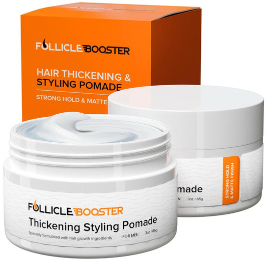 Thickening Water-Based Pomade with Natural Ingredients - 2 Pack Strong Hold, Matte Finish, Hair Growth and Loss Combating Benefits for Men