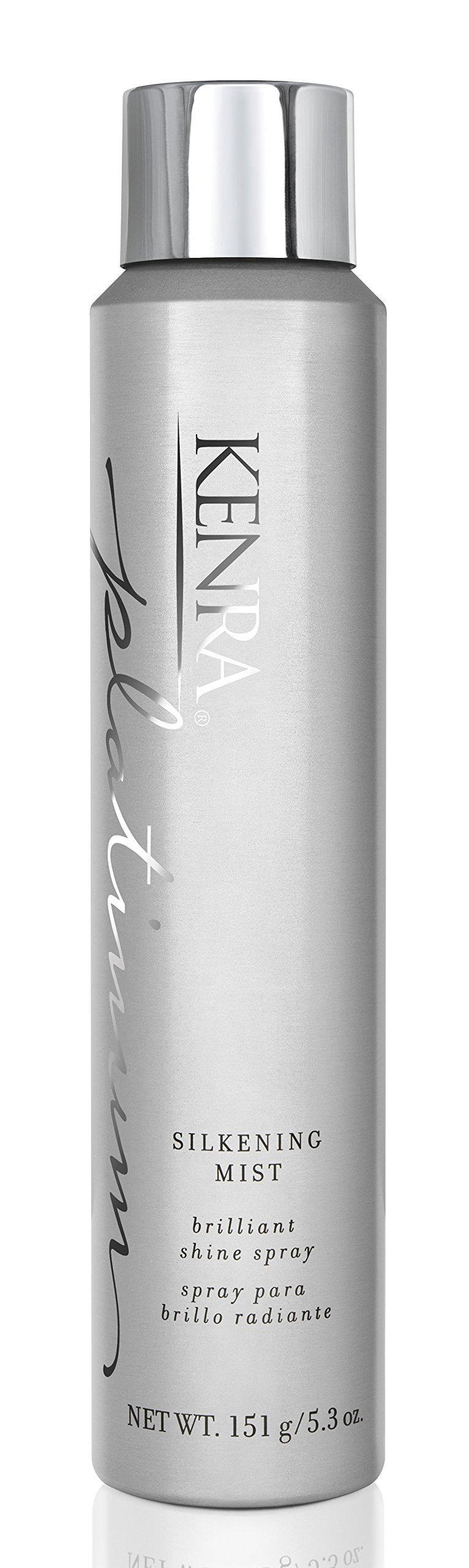 Kenra Professional Platinum Silkening Mist 80% | Brilliant Shine Spray | Smooths Flyaways, Detangles and Tames Frizz | Humidity Protection | All Hair Types | 5.3 oz