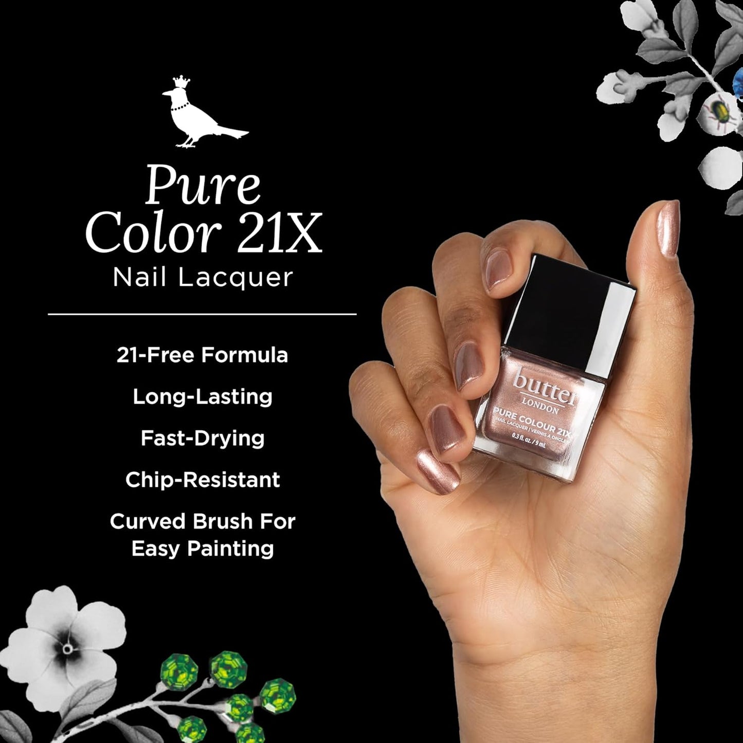 butter LONDON Nail Lacquer Polish - Fast-Drying, Long-Lasting Gel Finish | Vegan & Cruelty-Free, Chip-Resistant