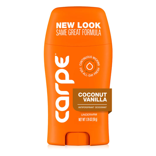 Carpe Underarm Antiperspirant - Coconut Vanilla Deodorant for Women - 100 Hour Sweat & Odor Control - Deodorant for Excessive Sweating - Clinical Strength Antiperspirant - Coconut Vanilla Scent