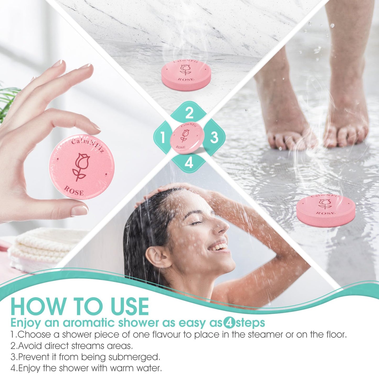 60 Pack Shower Steamers for Women Gift Set, Shower Bath Bombs with 6 Scents, Self Care Gifts for Wife, Easter Basket Stuffers for Women, Mothers Day and Birthday Gift Ideas