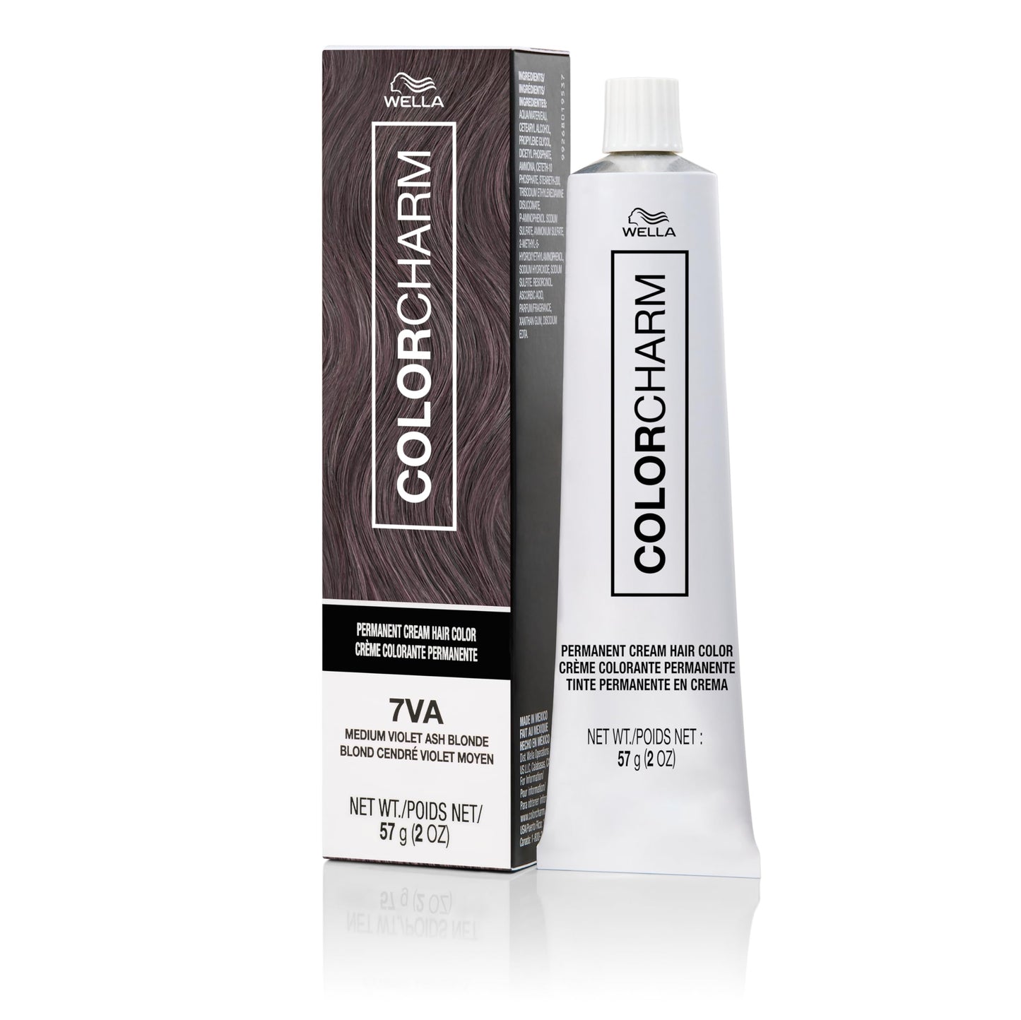 COLORCHARM Permanent Cream Hair Color, 7VA Medium Violet Ash Blonde, 2 oz.
